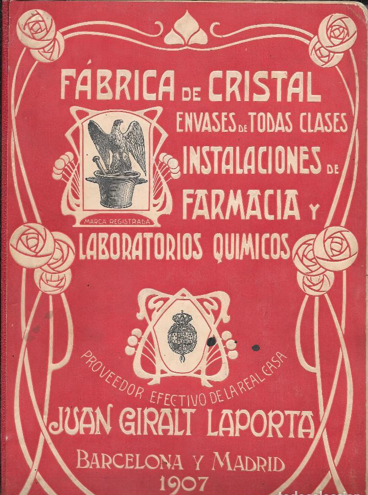 Catálogo de la fábrica de cristal Giralt Laporta de 1907.