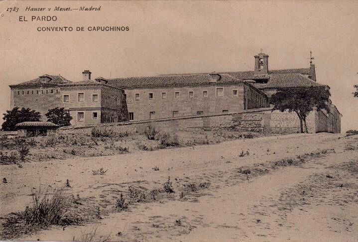 Vista del convento de El Pardo a principios del siglo XX.